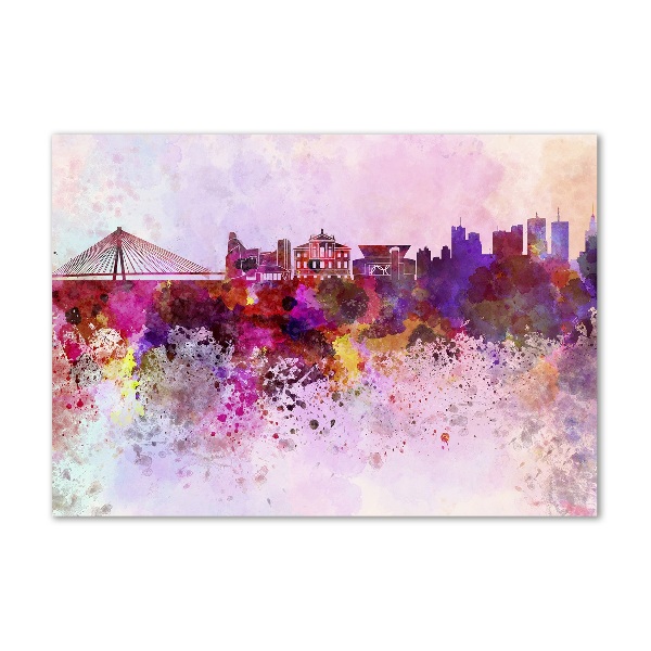 Quadro vetro acrilico Varsavia colorata