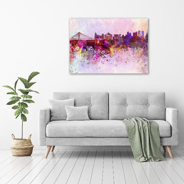 Quadro vetro acrilico Varsavia colorata