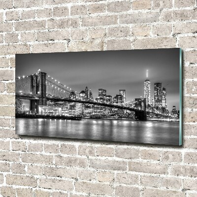 Quadro su vetro acrilico Ponte di Brooklyn