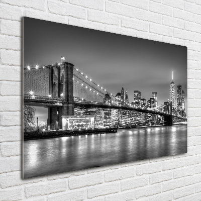 Quadro su vetro acrilico Ponte di Brooklyn