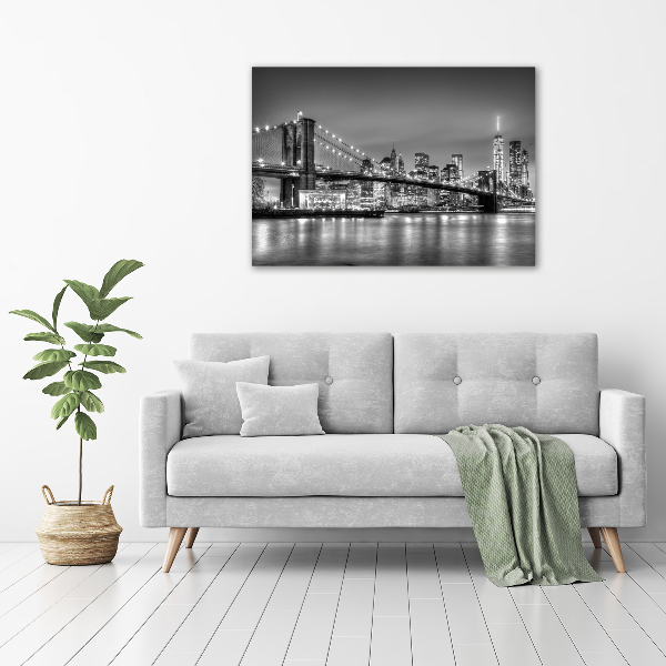 Quadro su vetro acrilico Ponte di Brooklyn