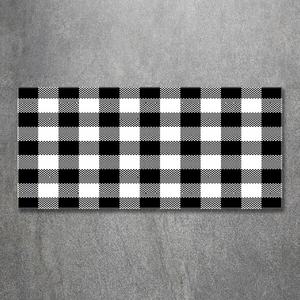 Quadro su vetro acrilico A scacchi bianchi e neri