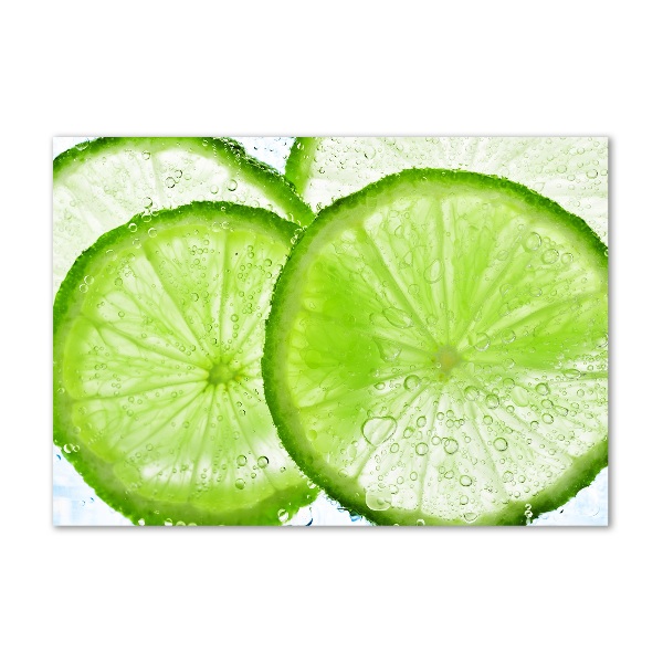 Quadro su vetro acrilico Lime sott'acqua