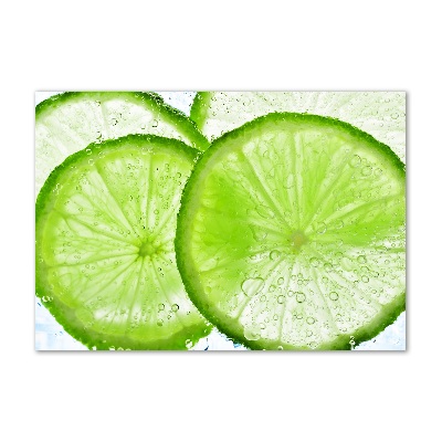 Quadro su vetro acrilico Lime sott'acqua