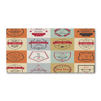 Quadro in vetro acrilico Segnali per skateboard