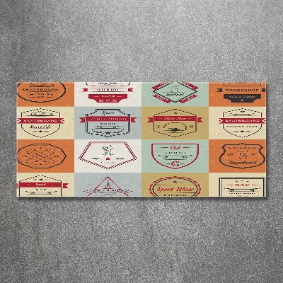 Quadro in vetro acrilico Segnali per skateboard