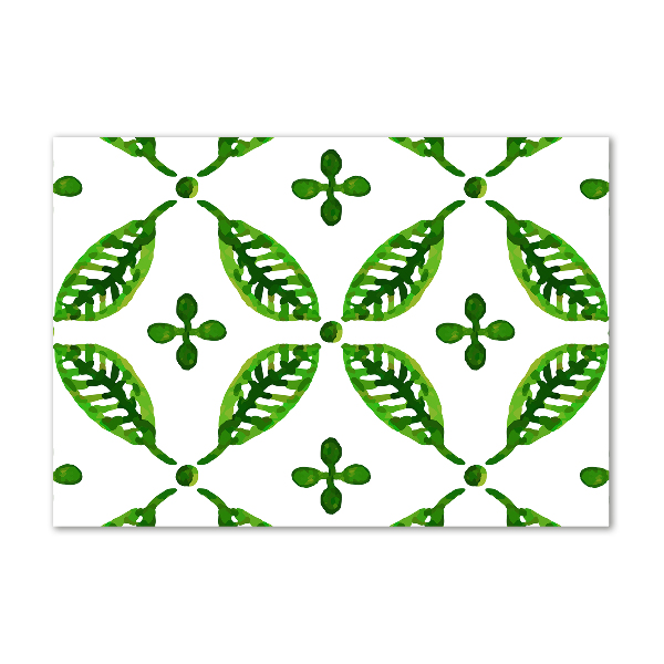 Quadro in vetro acrilico Foglie verdi