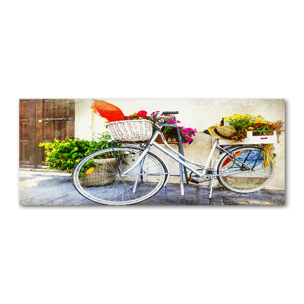 Quadro vetro acrilico Bicicletta bianca