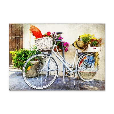 Quadro vetro acrilico Bicicletta bianca
