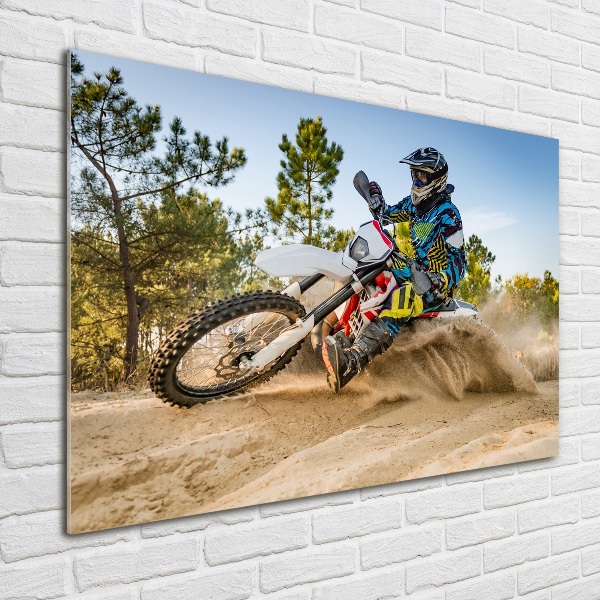 Quadro vetro acrilico Motocross
