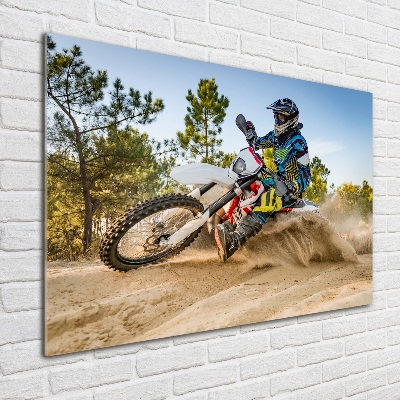 Quadro vetro acrilico Motocross