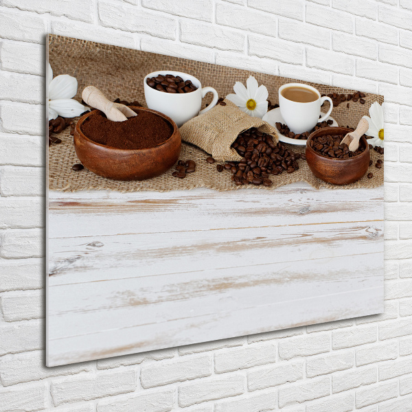 Quadro su vetro acrilico Una tazza di caffè