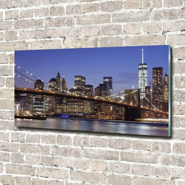 Quadro in vetro acrilico Manhattan di notte