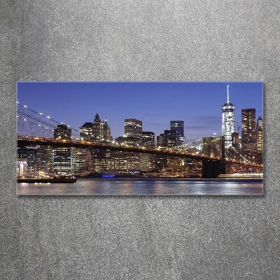 Quadro in vetro acrilico Manhattan di notte