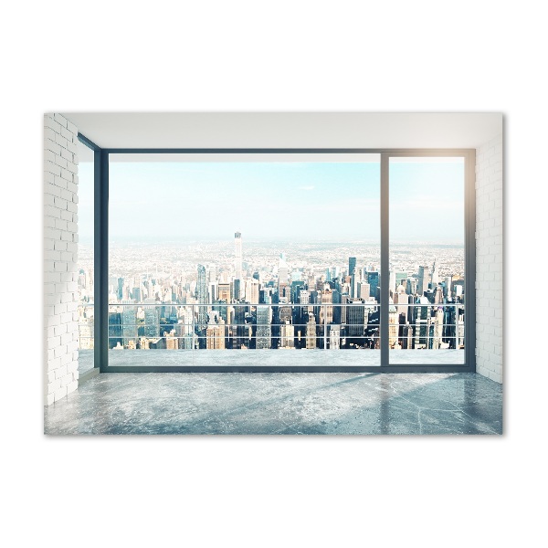 Quadro in vetro acrilico Vista della città