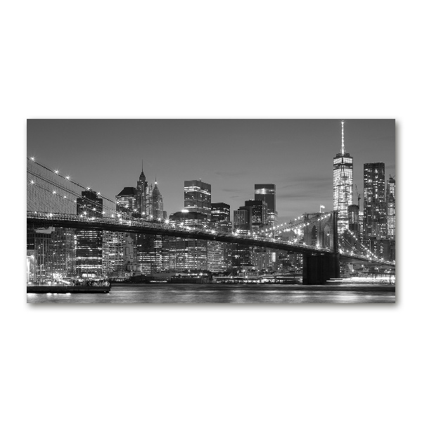 Quadro vetro acrilico Manhattan di notte