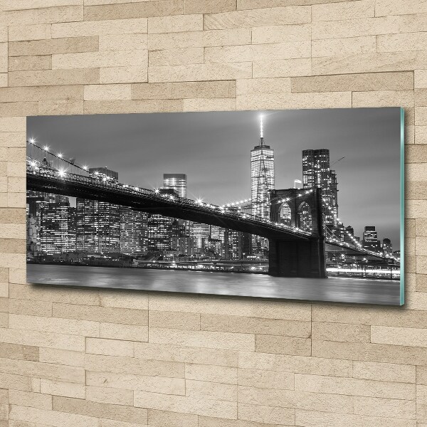 Quadro in vetro acrilico New York di notte