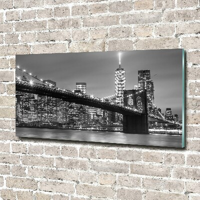 Quadro in vetro acrilico New York di notte