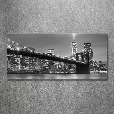 Quadro in vetro acrilico New York di notte