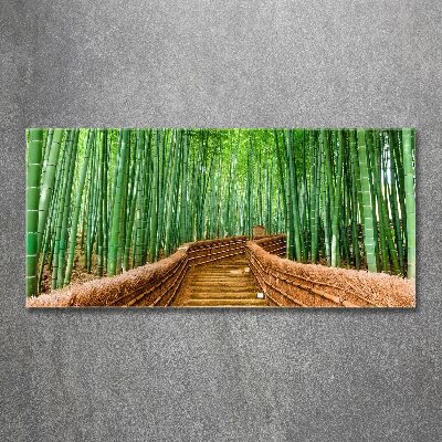 Quadro in vetro acrilico Foresta di bambù