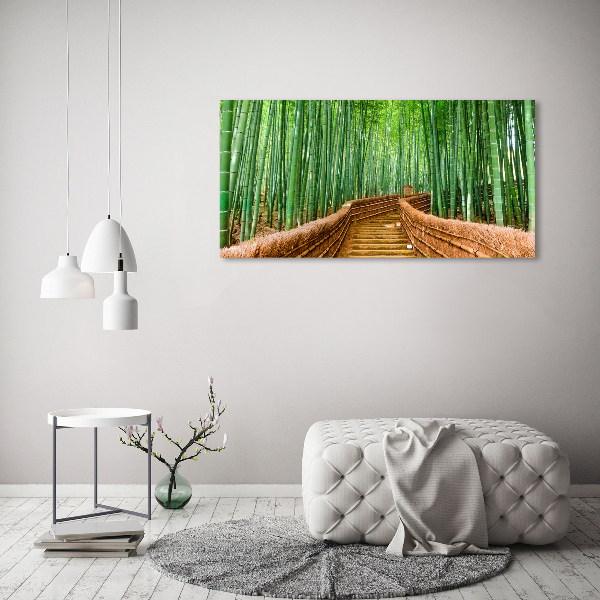 Quadro in vetro acrilico Foresta di bambù