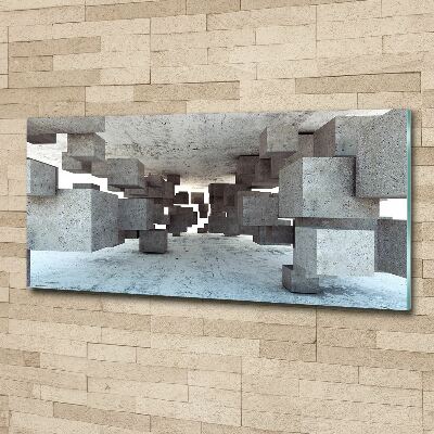 Quadro in vetro acrilico Cubi in cemento