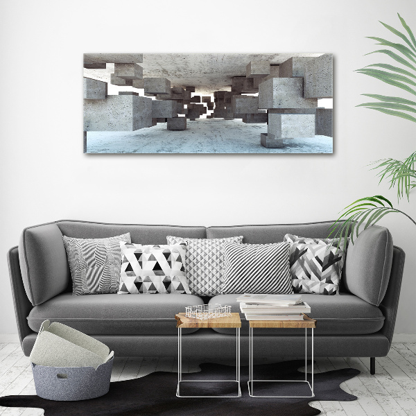 Quadro in vetro acrilico Cubi in cemento