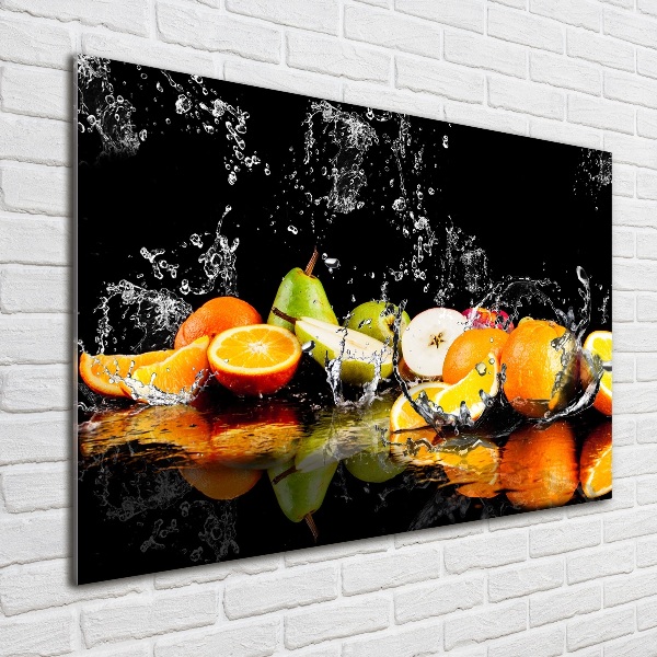 Quadro vetro acrilico Frutta e acqua