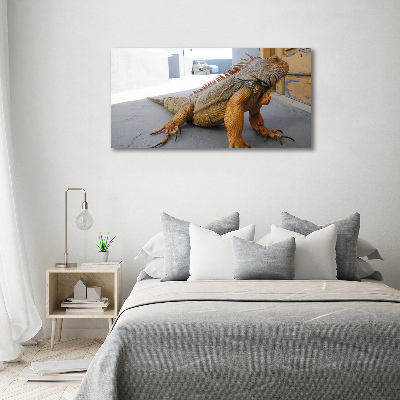 Quadro vetro acrilico Iguana