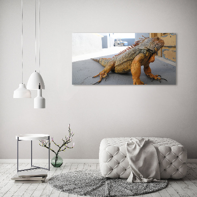 Quadro vetro acrilico Iguana