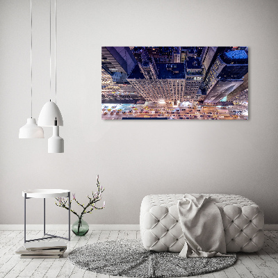 Quadro in vetro acrilico New York di notte