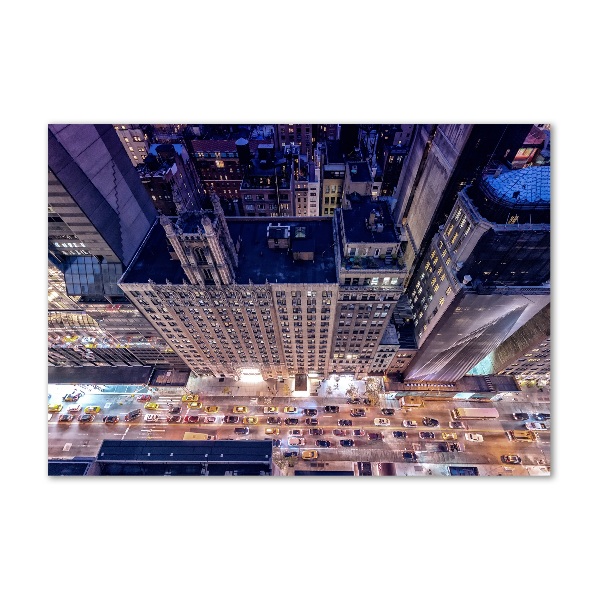 Quadro in vetro acrilico New York di notte