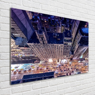 Quadro in vetro acrilico New York di notte