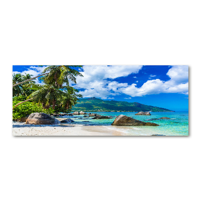 Quadro su vetro acrilico Spiaggia delle Seychelles