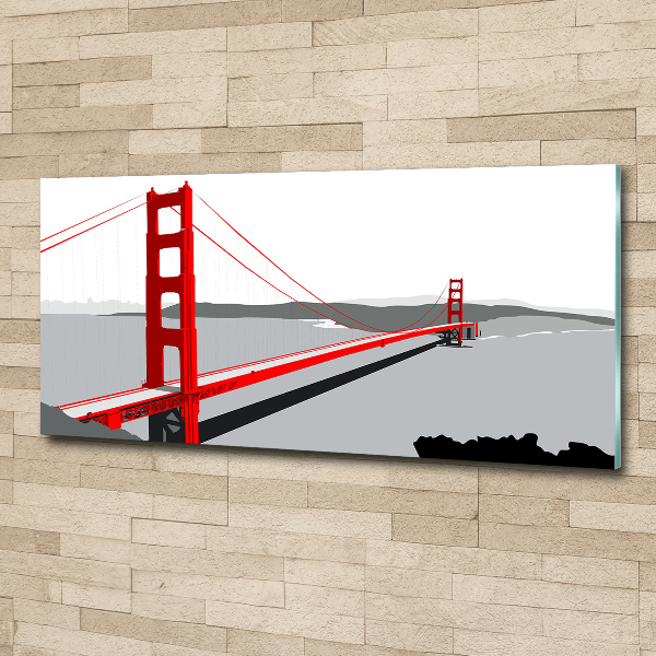 Quadro su vetro acrilico Ponte di San Francisco