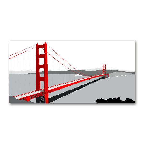 Quadro su vetro acrilico Ponte di San Francisco