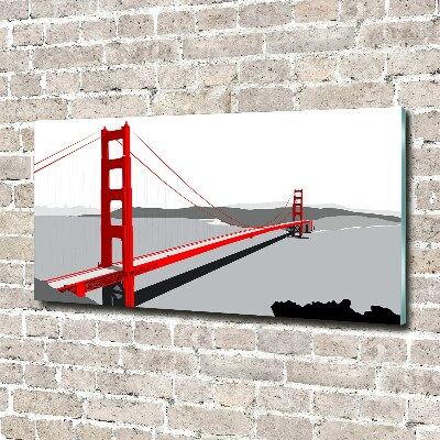 Quadro su vetro acrilico Ponte di San Francisco