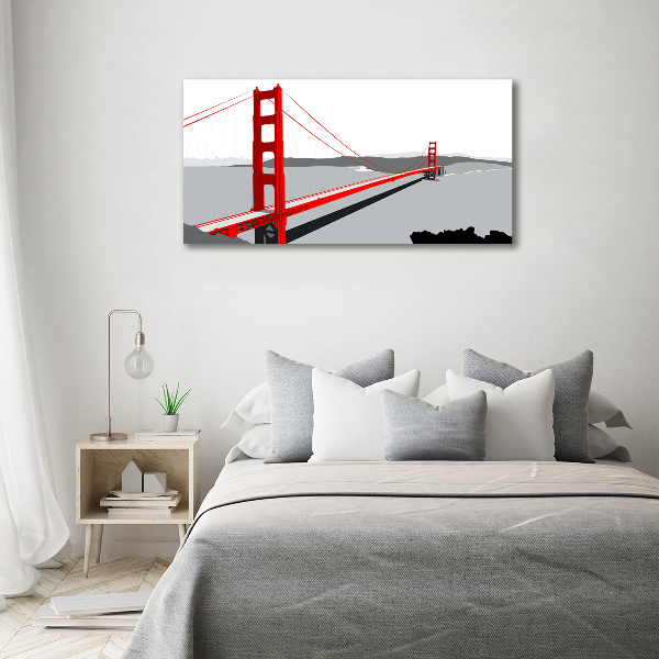Quadro su vetro acrilico Ponte di San Francisco
