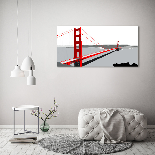 Quadro su vetro acrilico Ponte di San Francisco