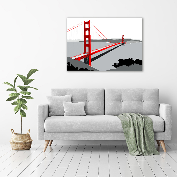 Quadro su vetro acrilico Ponte di San Francisco