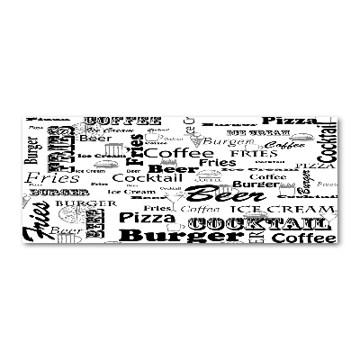 Quadro su vetro acrilico Menù del ristorante