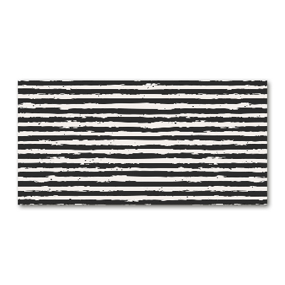 Quadro in vetro acrilico Strisce bianche e nere