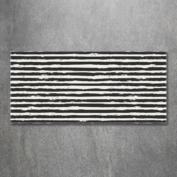 Quadro in vetro acrilico Strisce bianche e nere