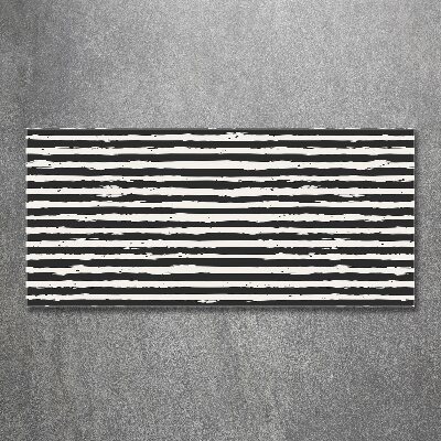 Quadro in vetro acrilico Strisce bianche e nere