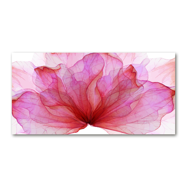 Quadro in vetro acrilico Fiore rosa