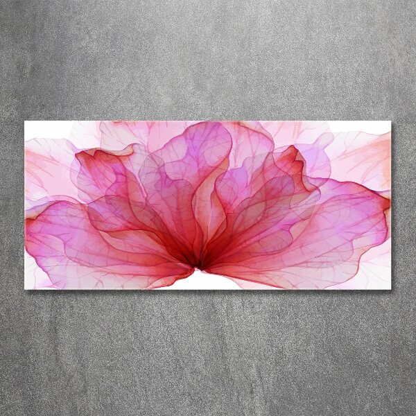 Quadro in vetro acrilico Fiore rosa