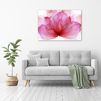 Quadro in vetro acrilico Fiore rosa