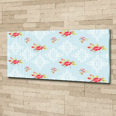 Quadro vetro acrilico Rose e ornamenti