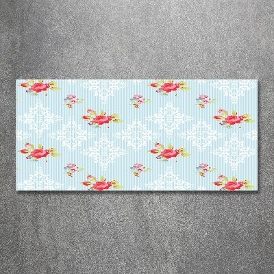 Quadro vetro acrilico Rose e ornamenti