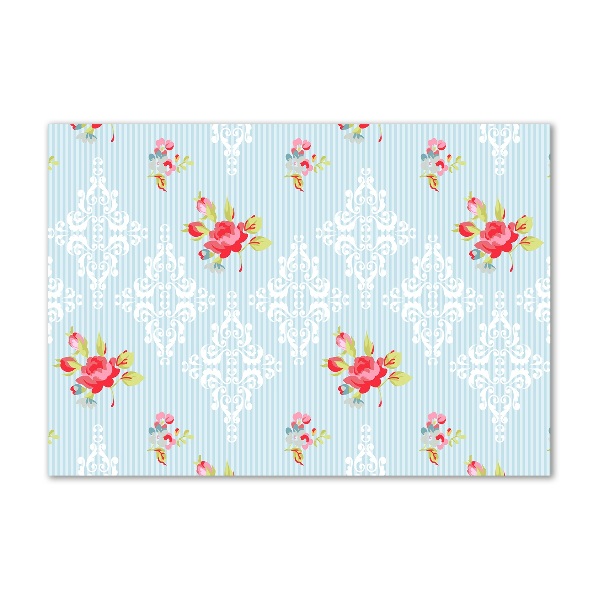 Quadro vetro acrilico Rose e ornamenti